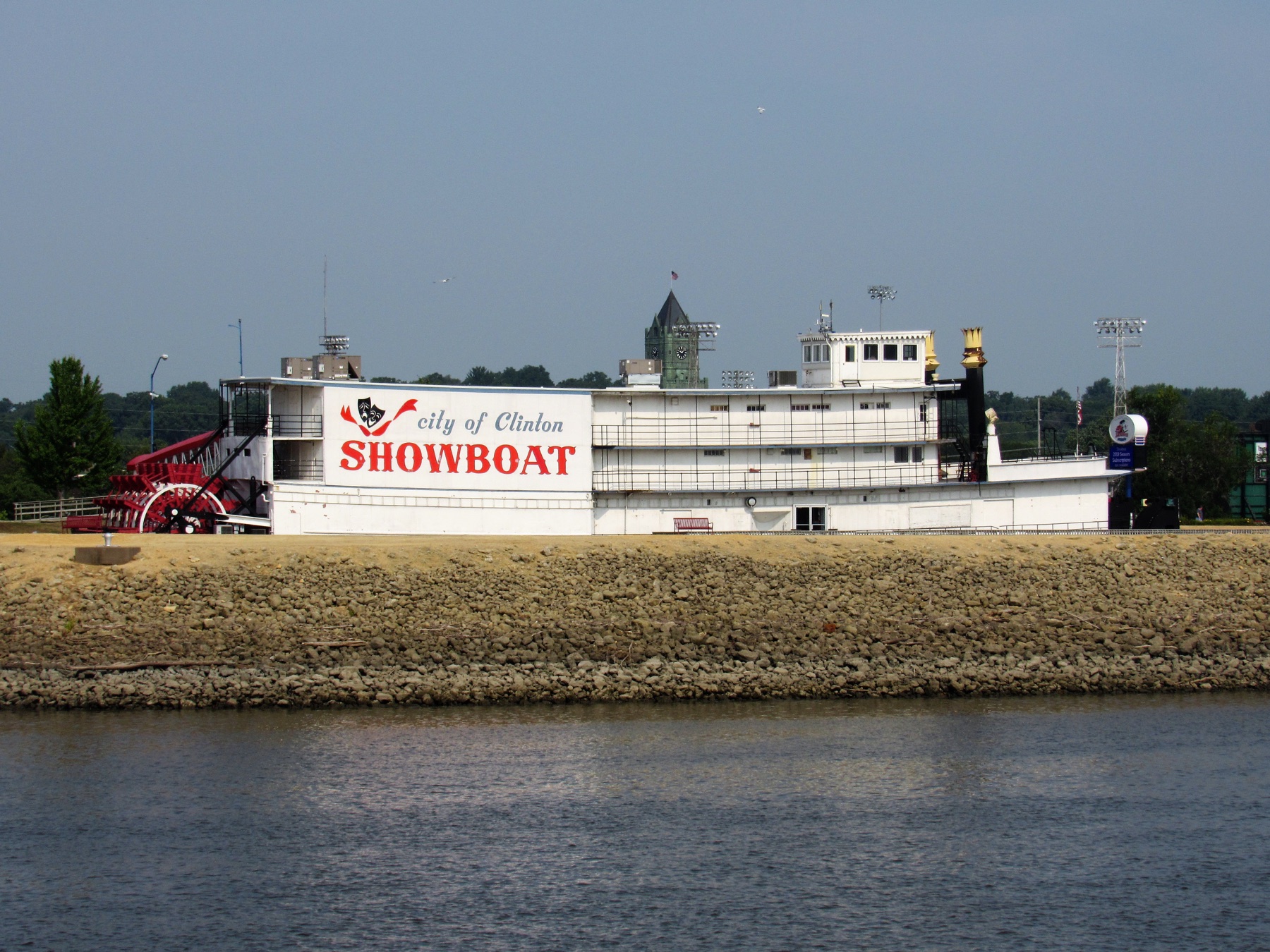 City of Clinton Showboat on the Mississippi riverfront