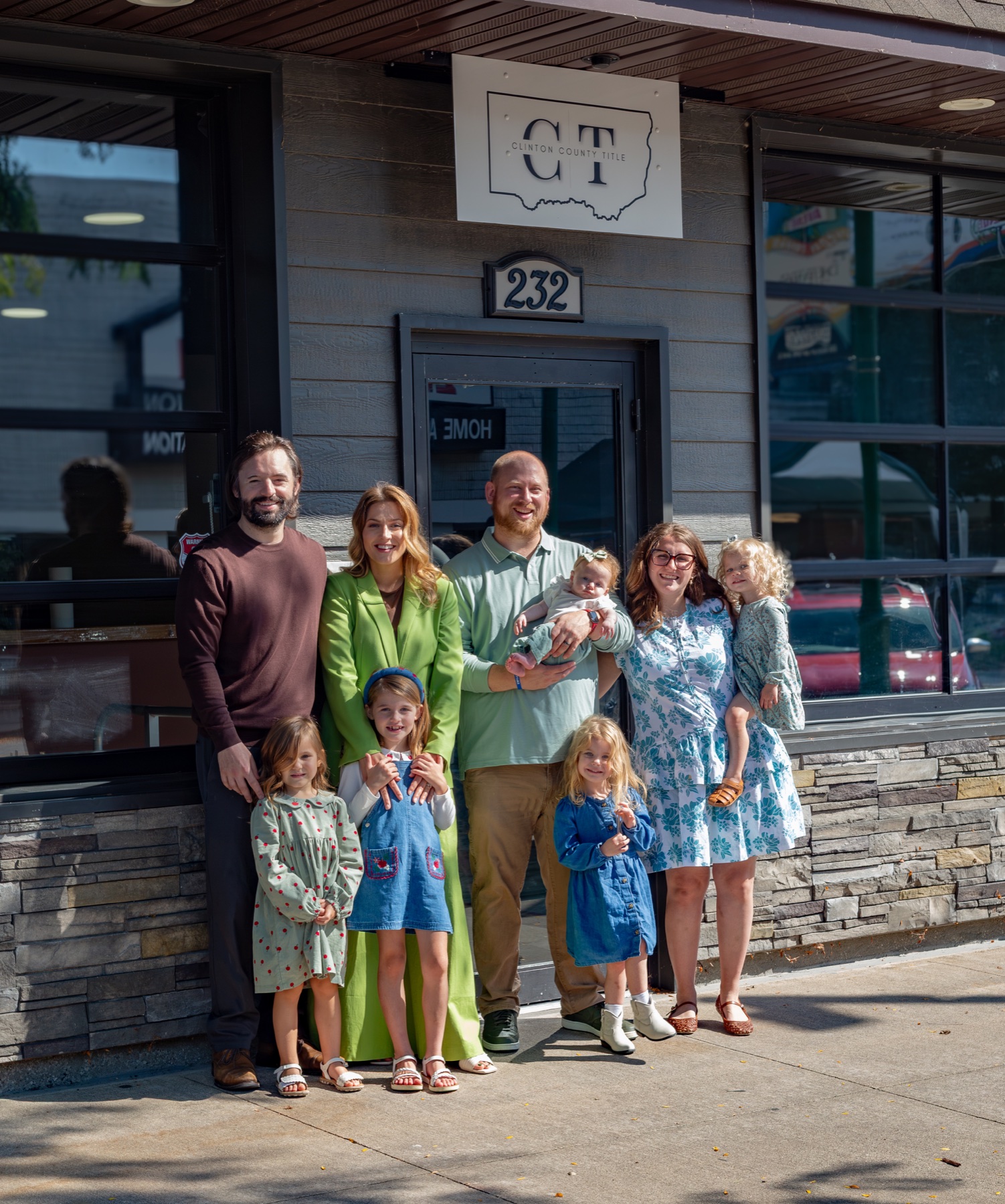 The Clinton County Title families outside the downtown Clinton office